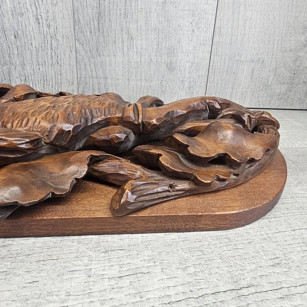 Wow Vtg Black Forest Wall Plaque Hunting Fox Trophy 21.5